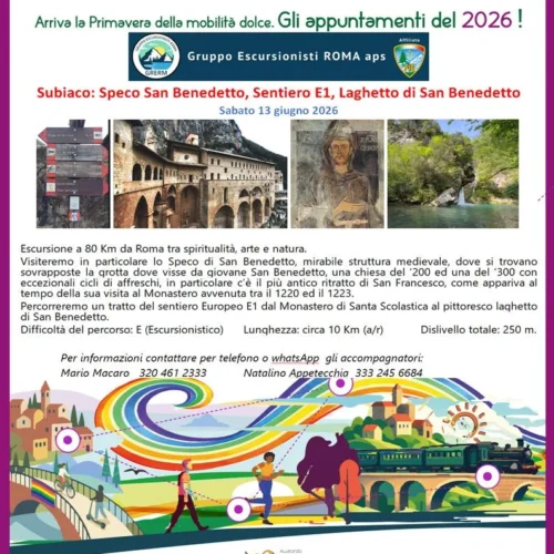 FIE propone una escursione a Subiaco per il 13 giugno