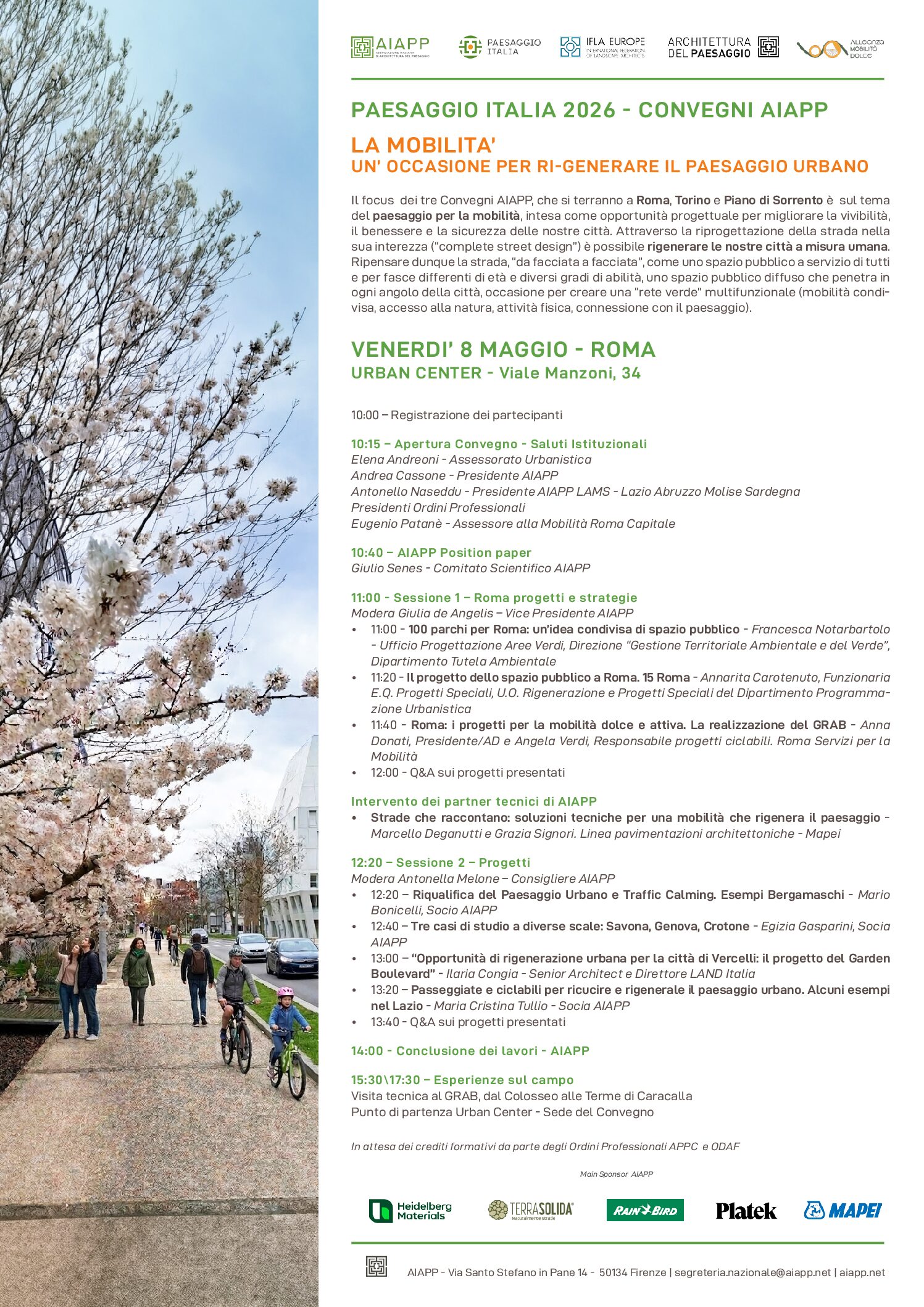 8 maggio, Roma – Mobilità come occasione per ri-generare il paesaggio urbano