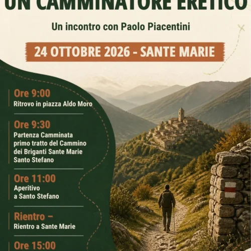 Una giornata con un camminatore eretico, a Sante Maria (AQ)